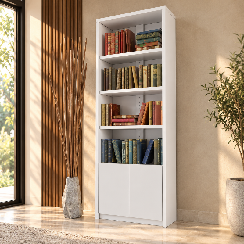 Picture of Bookcase with Doors  33" x 12" x 80"H