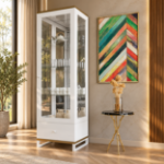 Picture of White China Glass Cabinet 24"W x 18"D x 81"H