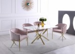 Picture of 60" Gold Metal Base Tempered Glass Top Dining tables – Only $300!