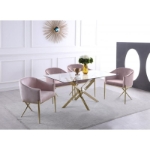 Picture of 60" Gold Metal Base Tempered Glass Top Dining tables – Only $300!