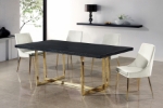 Picture of Polished Gold Metal Frame Velvet Dining Chair – Only $99 Each!