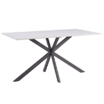 Picture of 44", 55", 62" Rectangular Dining Table with Sintered Stone Tabletop in Black Steel Base