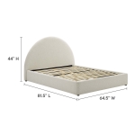 Picture of Fabric/Velvet Arched Round Platform Bed