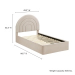 Picture of Velvet Twin Platform Bed