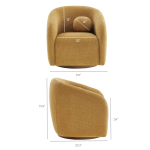Picture of Fabric Armchair in Dove Gray, Cream, Mustard and Pine Colors