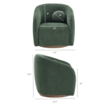 Picture of Fabric Armchair in Dove Gray, Cream, Mustard and Pine Colors