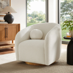 Picture of Fabric Armchair in Dove Gray, Cream, Mustard and Pine Colors