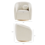 Picture of Fabric Armchair in Dove Gray, Cream, Mustard and Pine Colors