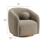 Picture of Fabric Armchair in Taupe