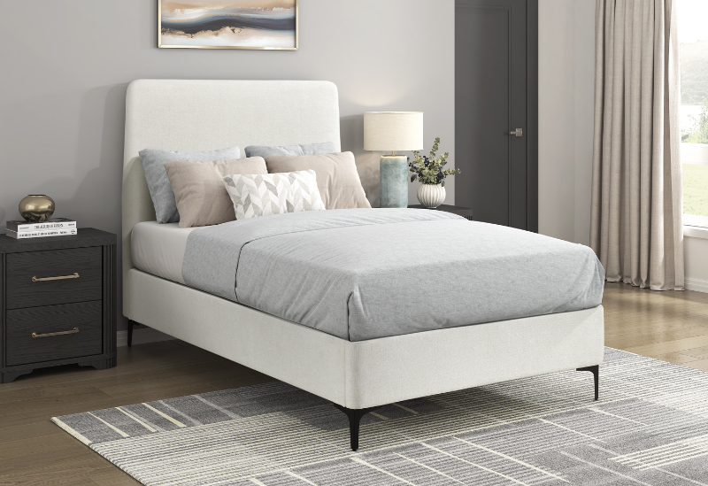 Picture of 39", 44", 48", 54" Bed in Beige and Cream White Finish