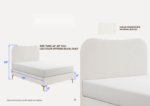 Picture of 39", 44", 48", 54" Bed in Cream White Finish