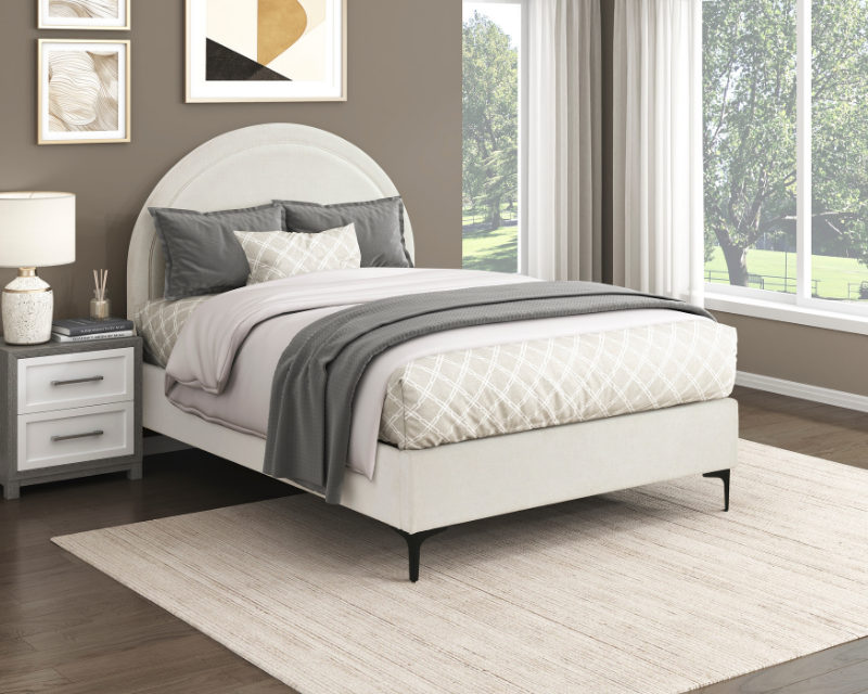 Picture of 39", 44", 48", 54" Bed in Cream White Finish
