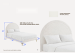Picture of 39", 44", 48", 54" Bed in Cream White Finish