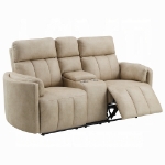 Picture of Dark Beige Polish Microfiber Motion Loveseat