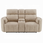 Picture of Dark Beige Polish Microfiber Motion Loveseat
