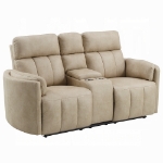 Picture of Dark Beige Polish Microfiber Motion Loveseat