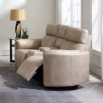 Picture of Dark Beige Polish Microfiber Motion Loveseat