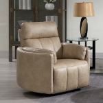 Picture of Dark Beige Polish Microfiber Motion Sofa, Loveseat and Recliner w/Swivel