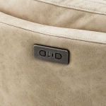 Picture of Dark Beige Polish Microfiber Power Motion Glider Recliner w/Swivel